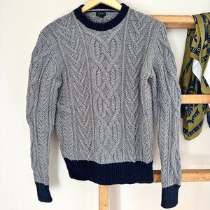 J. Crew 100% Cotton Cable Knit Sweater